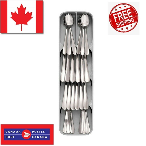 new Kitchen Drawer Organiser Cutlery Tray Insert Cabinet Utensil Storage Box CA