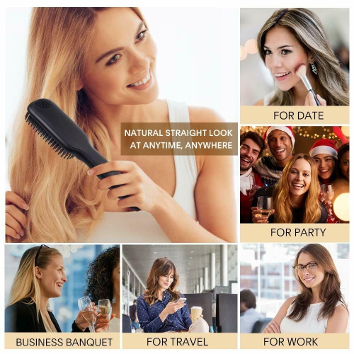 Fer à lisser à barbe et curling pour hommes brosse peigne lisseur coiffant le capuchon Quick Iron