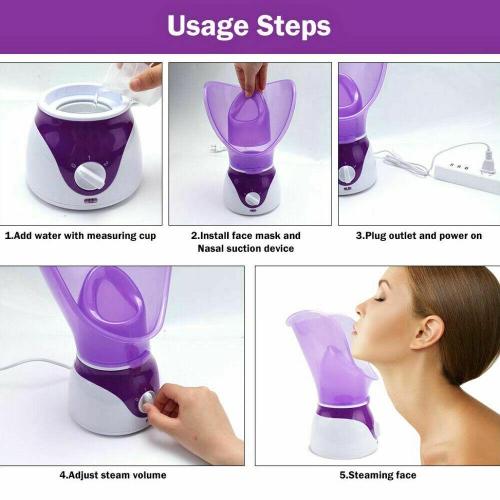 SPA Pores Steam Sprayer Skin Sauna Facial Face Nose Mist Hot Thermal Steamer CA