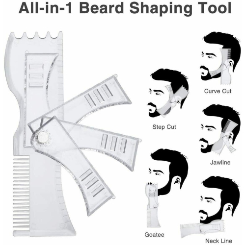 Style Beard Trim Template Men Modelling Tool Shaping Comb Trim Guide Shaver Tool