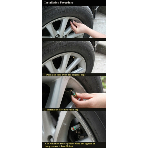 Car Tire Pressure Monitor Valve Warning Cap Sensor Indicator Eye Alert Caps