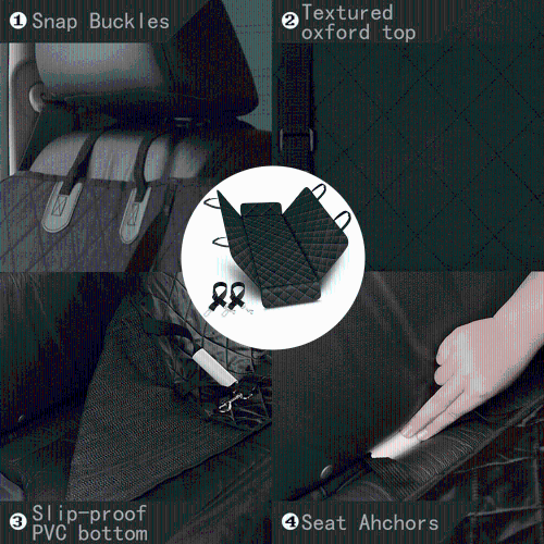 Premium Pet Back Car Seat Cover NonSlip Waterproof Pet Cat Hammock Protector Mat