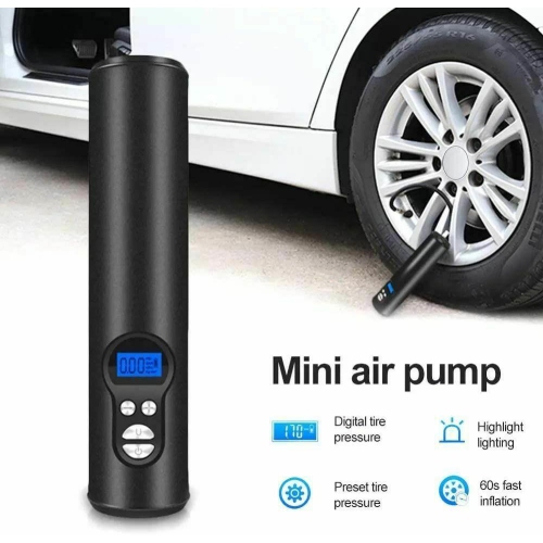 Mini compresseur d’air portatif gonfleur de pneu pompe portative USB affichage de l’air