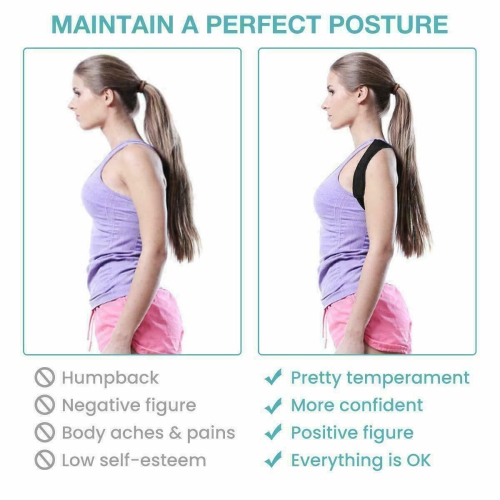 Comfy True fit Posture Corrector Back Shoulder Support Brace Belt for Women  Men Herniated Disc Sciatica Low Upper Back Pain