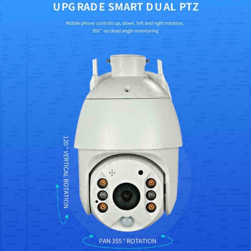 1080P Wireless Camera Outdoor Solar Powered Battery PTZ camera IP Waterproof US