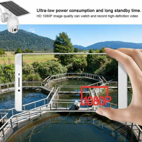 1080P Wireless Camera Outdoor Solar Powered Battery PTZ camera IP Waterproof US