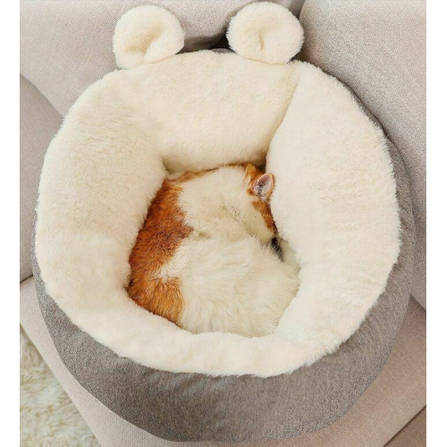 Puppy Cat Pets Soft Washable Bed Warm Cosy Round Cushion Sleeping Mat Cave Sofa