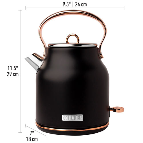 Bouilloire électrique Heritage d'Haden - 1,7 l - Noir
