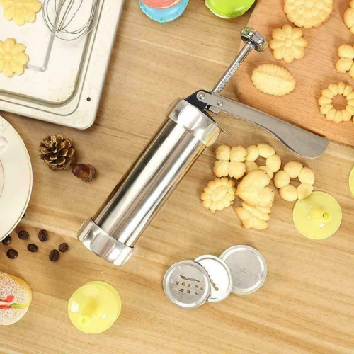 New 20Pcs Stainless Steel Biscuit Maker Cookie Stamp Press Bakeware Tool Silver