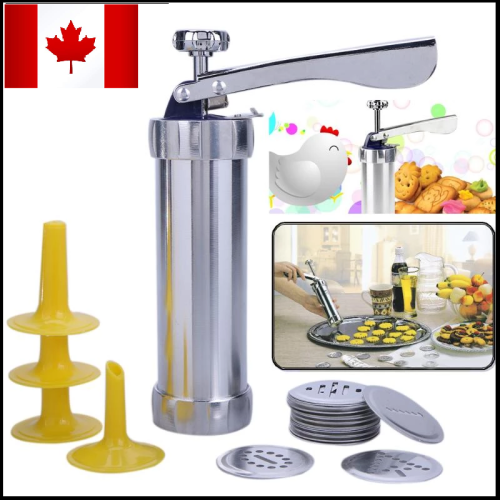 New 20Pcs Stainless Steel Biscuit Maker Cookie Stamp Press Bakeware Tool Silver