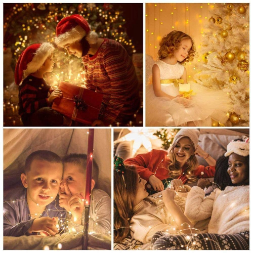 Bande lumineuse solaire DEL 30 m guirlande de lumières de Noël d'extérieur étanche jardin de Noël CA