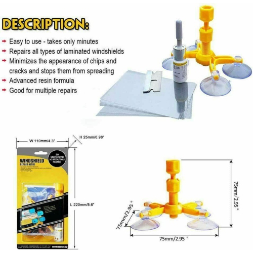 Automotive Glass Nano Repair Fluid Fix Car Windshield Resin Chip Window Crack