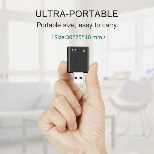 USB 2.0 to 3.5mm mic headphone Jack Stereo Headset Sound Card Audio Adapter CA