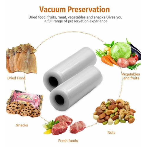 4 X Vacuum Food Sealer Roll kitchen Storage Bag 5 m X 28 cm Heat Grade
