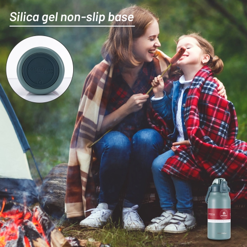 Costway 44oz Vacuum Insulated Stainless Steel Sports Water Bottle Leakproof Flask