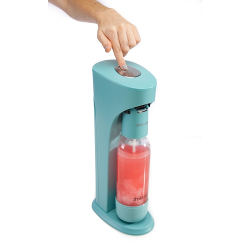Drinkmate OmniFizz Soda Machine with 10L CO2, Carbonates ANY Drink - Arctic Blue