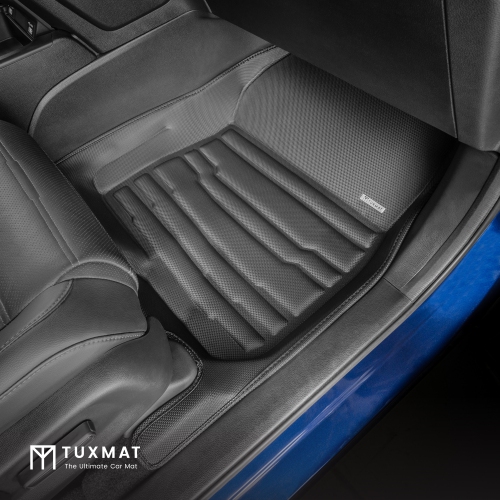 TuxMat - For Honda CR-V 2017-2022 Models - Custom Car Mats - Maximum Coverage, All Weather, Laser Measured - This Full Set Includes 1st and 2nd Rows
