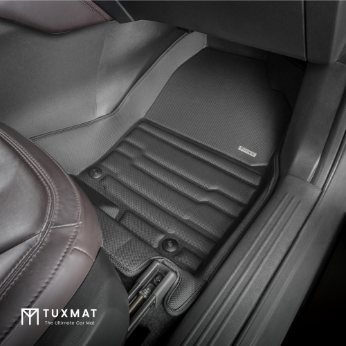 TuxMat - For Mazda CX-5 2017-2025 Models - Custom Car Mats - Maximum Coverage, All Weather, Laser Measured - This Full Set Includes 1st and 2nd Rows