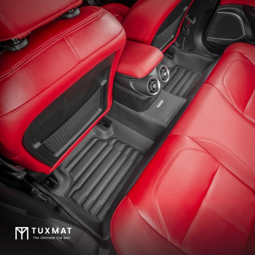 TuxMat - For Alfa Romeo Giulia AWD 2017-2025 Models - Custom Car Mats - Maximum Coverage, All Weather, Laser Measured - This Full Set Includes 1st