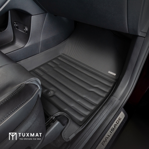 TuxMat - For Hyundai Palisade 7-Seater 2020-2025 Models - Custom Car Mats - Maximum Coverage, All Weather, Laser Measured - This Full Set Includes