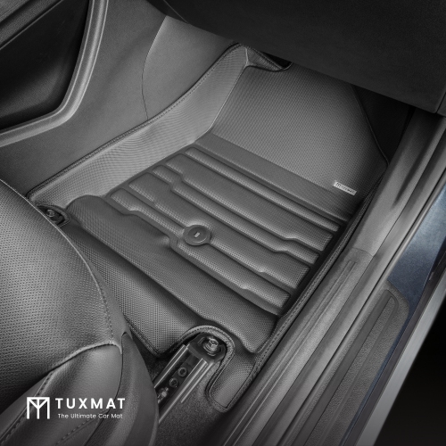 TuxMat - For Kia Soul Electric 2020-2023 Models - Custom Car Mats - Maximum Coverage, All Weather, Laser Measured - This Full Set Includes 1st and