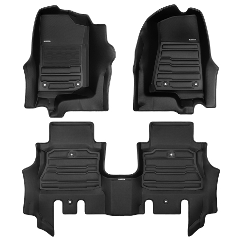 TuxMat - For Jeep Wrangler JL 4Dr 2018-2023 Models - Custom Car Mats - Maximum Coverage, All Weather, Laser Measured - This Full Set Includes 1st and