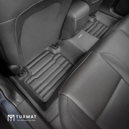 TuxMat - For Mazda 3 AWD 2019-2026 Models - Custom Car Mats - Maximum Coverage, All Weather, Laser Measured - This Full Set Includes 1st and 2nd Rows