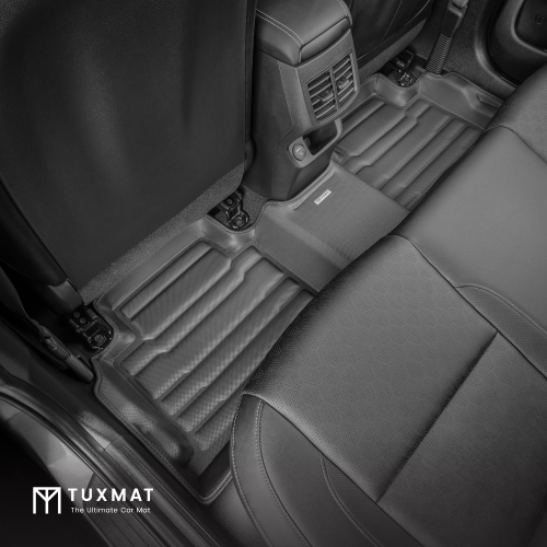 TuxMat - For Kia Seltos 2020-2023 Models - Custom Car Mats - Maximum Coverage, All Weather, Laser Measured - This Full Set Includes 1st and 2nd Rows