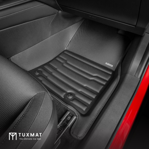 TuxMat - For Mazda 3 FWD 2019-2026 Models - Custom Car Mats - Maximum Coverage, All Weather, Laser Measured - This Full Set Includes 1st and 2nd Rows