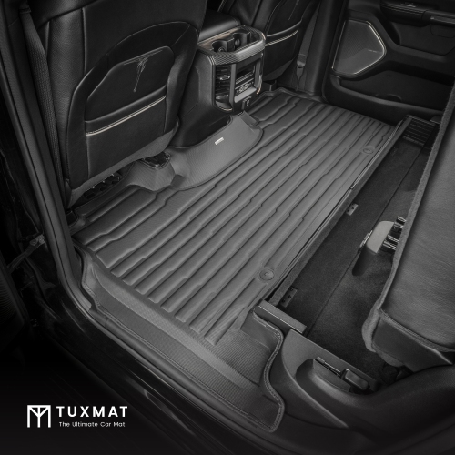 TuxMat - For Dodge Ram 1500 Crew Cab 2019-2024 Models - Custom Car Mats - Maximum Coverage, All Weather, Laser Measured - This Full Set Includes 1st