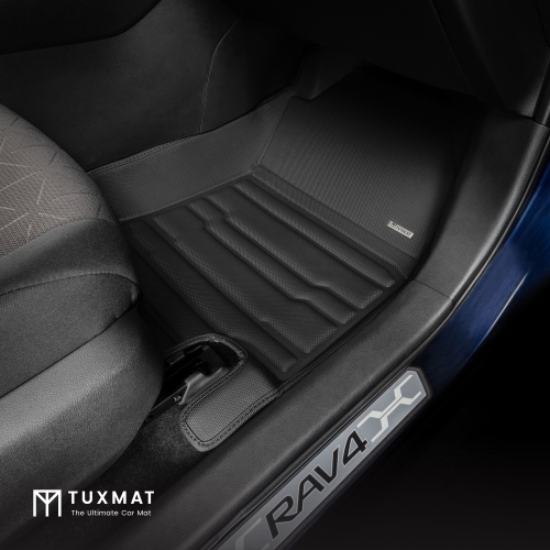 Tuxmat - pour Toyota RAV4 Hybrid 2019-2025 modèles - Tapis de voiture personnalisé - Couverture maximale, toutes saisons, laser mesuré - cet ensemble