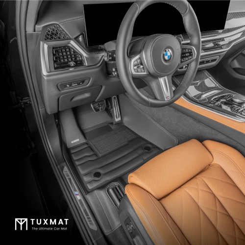 TuxMat - For BMW X5 5-Seater 2019-2026 Models - Custom Car Mats - Maximum Coverage, All Weather, Laser Measured - This Full Set Includes 1st and 2nd