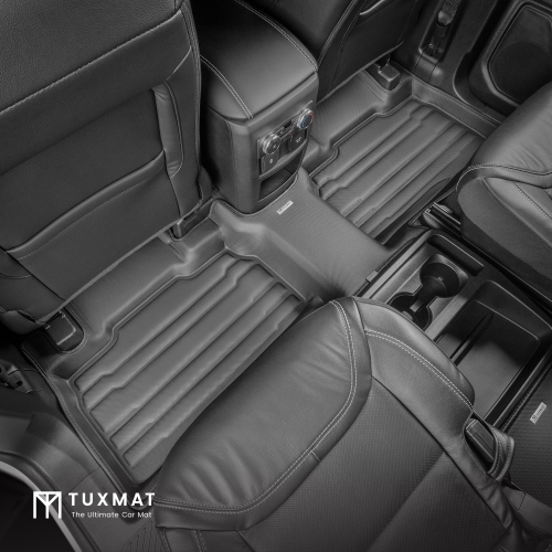 TuxMat - For Ford Explorer 6-Seater 2020-2026 Models - Custom Car Mats - Maximum Coverage, All Weather, Laser Measured - This Full Set Includes 1st,