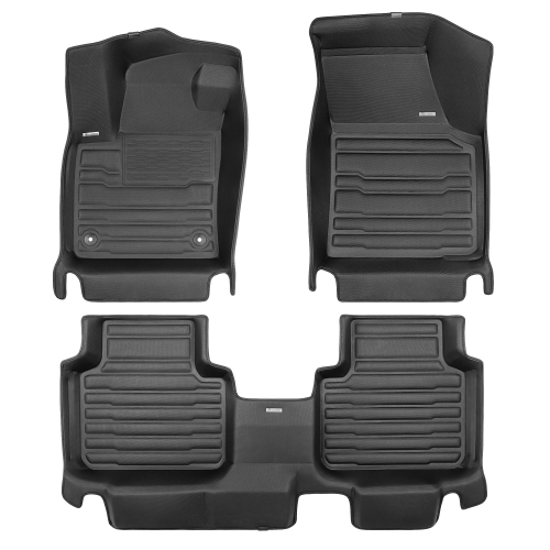 Tuxmat - pour les modèles Volkswagen Atlas Cross Sport 2020-2025 - Tapis de voiture personnalisé - Couverture maximale, toutes saisons, laser mesuré