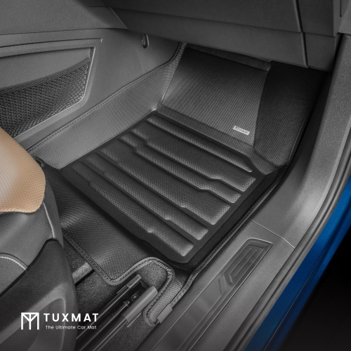 TuxMat - For Volkswagen Atlas Cross Sport 2020-2025 Models - Custom Car Mats - Maximum Coverage, All Weather, Laser Measured - This Full Set Includes