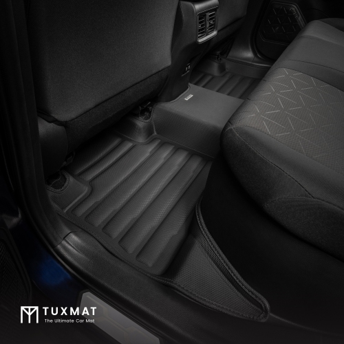 TuxMat - For Toyota Venza 2021-2024 Models - Custom Car Mats - Maximum Coverage, All Weather, Laser Measured - This Full Set Includes 1st and 2nd Rows