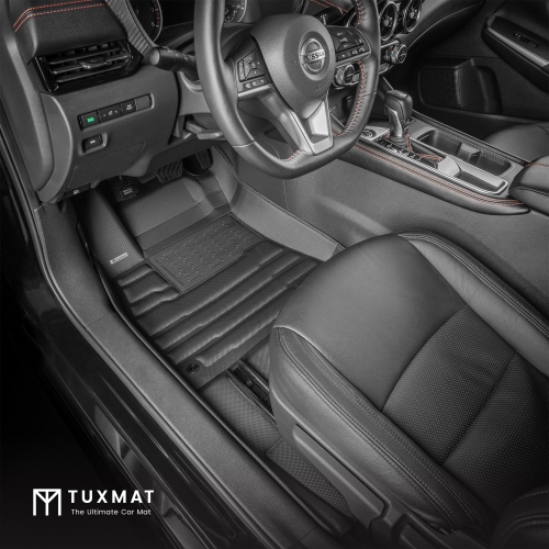 TuxMat - For Nissan Sentra 2020-2025 Models - Custom Car Mats - Maximum Coverage, All Weather, Laser Measured - This Full Set Includes 1st and 2nd
