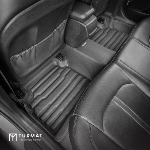 TuxMat - For Kia K5 AWD 2021-2026 Models - Custom Car Mats - Maximum Coverage, All Weather, Laser Measured - This Full Set Includes 1st and 2nd Rows