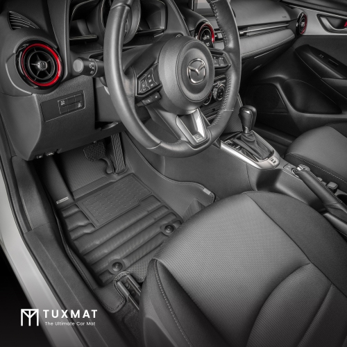 Tuxmat - pour les modèles Mazda CX-3 2019-2022 - Tapis d'auto sur mesure - Couverture maximale, toutes saisons, mesure au laser - cet ensemble