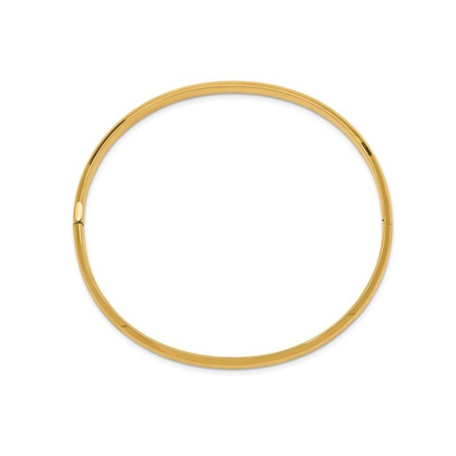 High Polish 4.5mm Hinged Bangle in 14K Yellow Gold