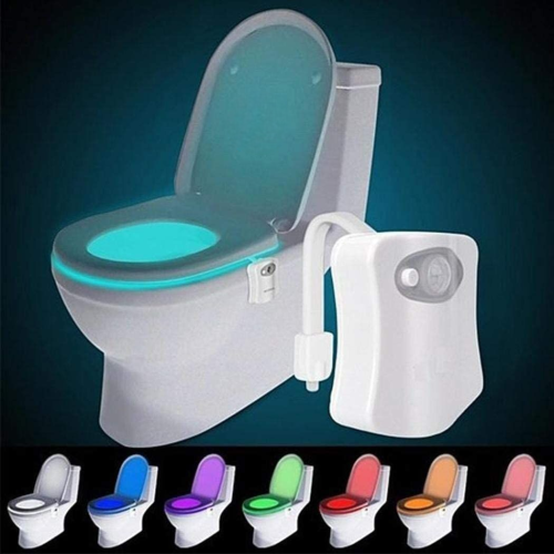 ISTAR  16-Color Toilet Night Light, Motion Sensor Activated Bathroom Led Bowl Nightlight, Unique & Funny Gifts Idea