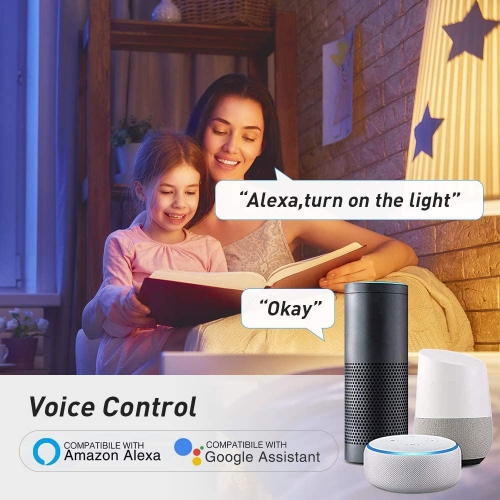 WiFi Smart Spotlight, Sebami 10W Smart Wifi Bulb LED Bulb Warm / Cold & RGB Lights Dimmable Smart WiFi LED Bulb Voice Control by Amazon Alexa and