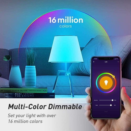 WiFi Smart Spotlight, Sebami 10W Smart Wifi Bulb LED Bulb Warm / Cold & RGB Lights Dimmable Smart WiFi LED Bulb Voice Control by Amazon Alexa and