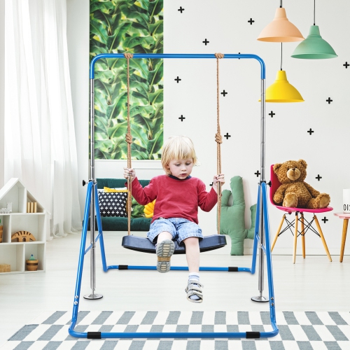 Gymax Kids Expandable Gymnastics Bar Height Adjustable Gymnastic Training Bar