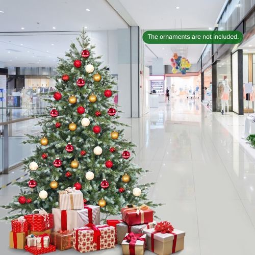 Gymax 6 Ft Artificial Christmas Tree Unlit Hinged Xmas Tree w/ Metal Stand