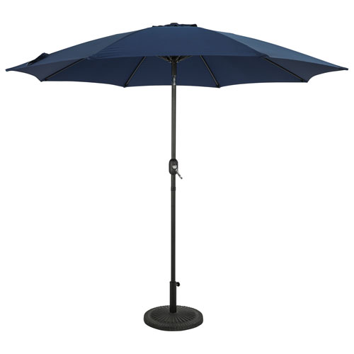 Island Umbrella Parisian 9 ft. Octagon Patio Free-Standing Umbrella - Navy Blue