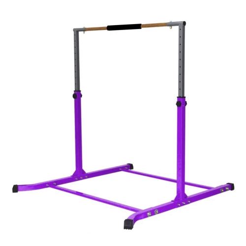 Gymnastics Bar Kip Bar for Kids, Adjustable Height 3 to 5 FT, Professional Junior Gymnastic Bar for Home, Athletic Horizontal Training Bar for Gymnasts, Expandable for Children and Adults, Purple