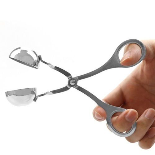 ISTAR None-Stick Meatball Maker with Detachable Anti-Slip Handles, Stainless Steel Meat Baller Tongs, Cake Pop, Ice Tongs, Cookie Dough Scoop for