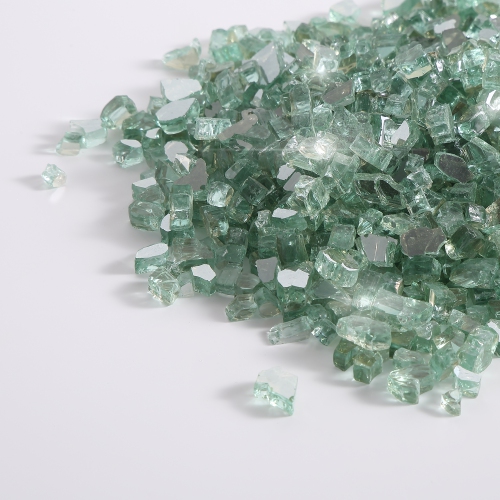 Empava 10 lbs. 1/4-in Radiant Jade Green Reflective Tempered Fire Glass for Gas Fire Pit