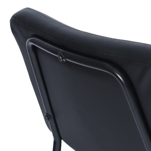 FurnitureR 29 Inch Bar Stools Set of 2,Indoor Outdoor Sturdy Metal Frame Barstools with Faux Leather Seat Stools for Kitchen Island Home Bar